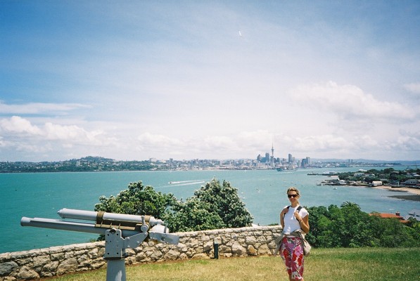 In Devonport, looking back out over Auckland
