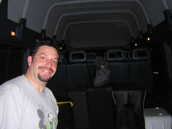 Tim taking joy in the Loading Of The Van